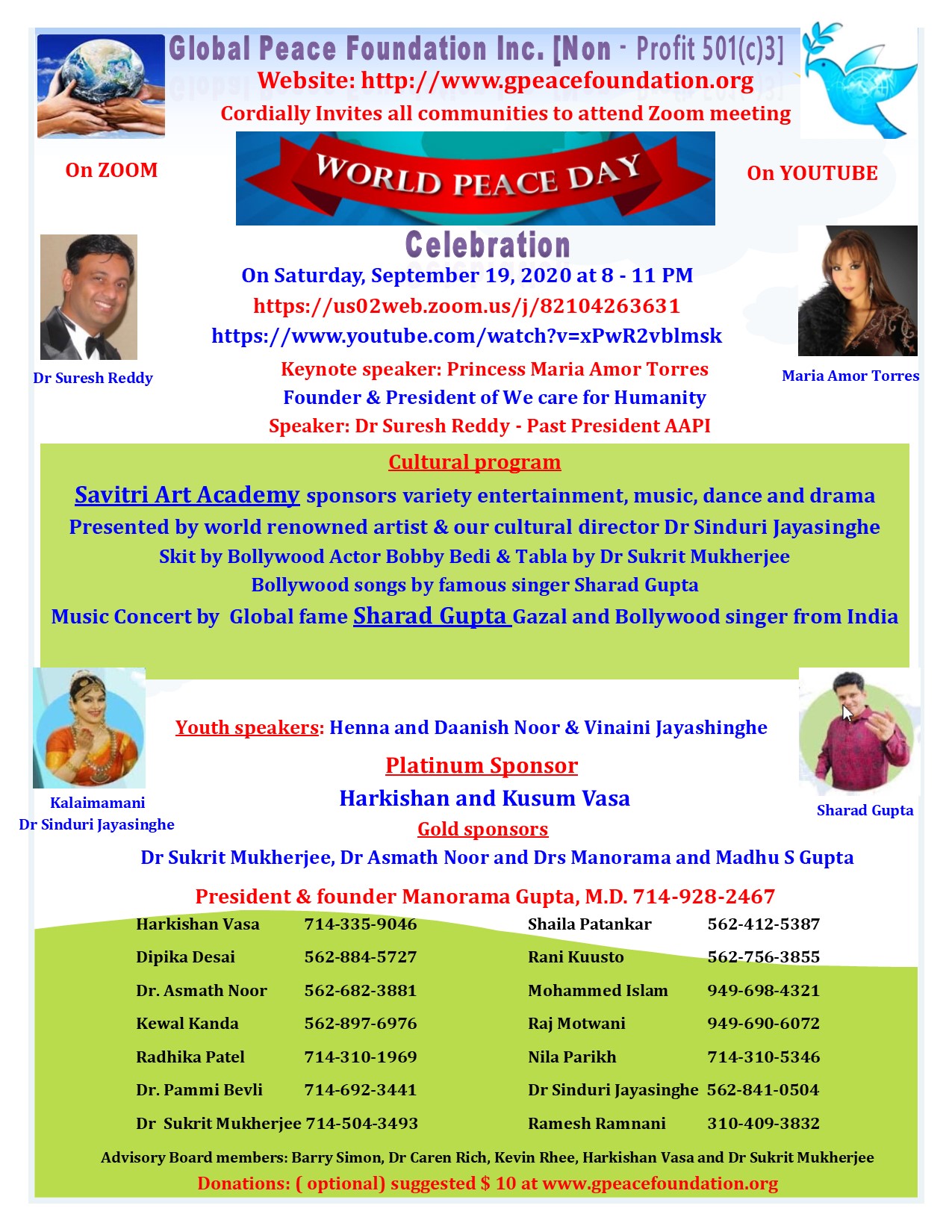 World Peace Day celebration 2020 final flyer 9 9 2020